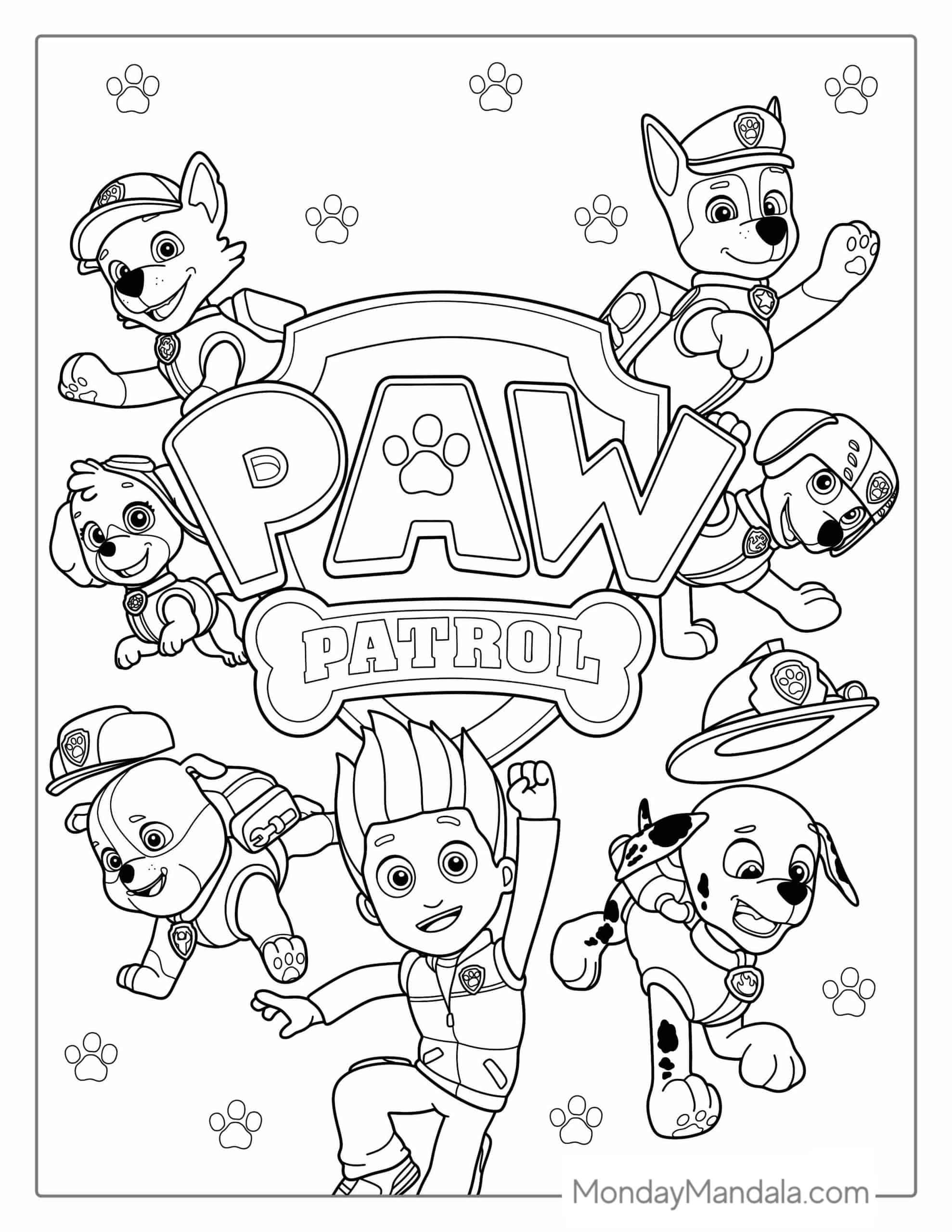 Paw Patrol Coloring Pages: 100+ Pawsome Coloring Fun 96