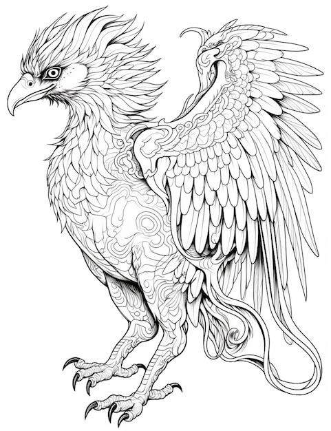 104 Realistic Griffin Coloring Pages Printable 100