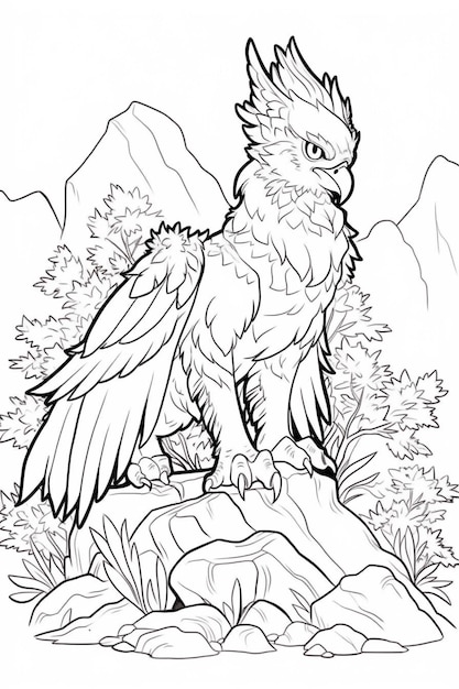 realistic griffin coloring pages printable jpg