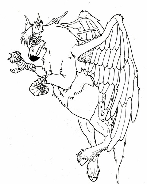 104 Realistic Griffin Coloring Pages Printable 54