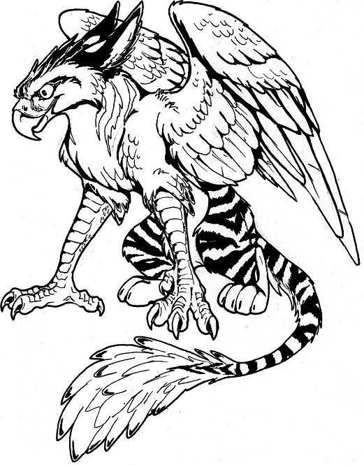 104 Realistic Griffin Coloring Pages Printable 62