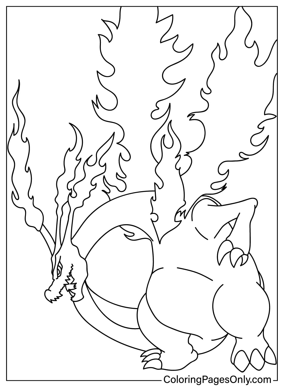 123+ Charmander Coloring Pages Printable 3