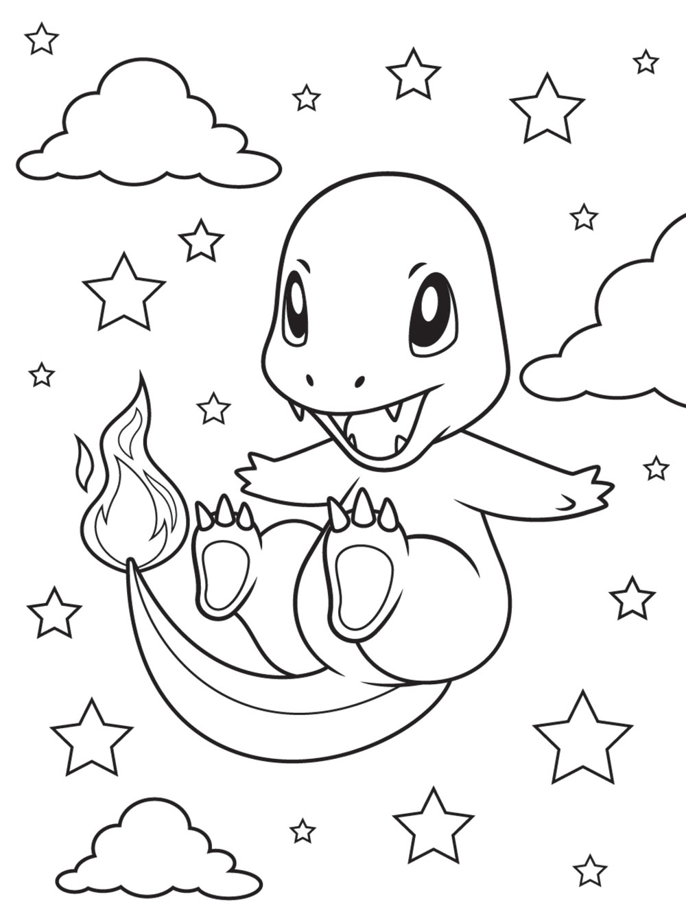 123+ Charmander Coloring Pages Printable 77