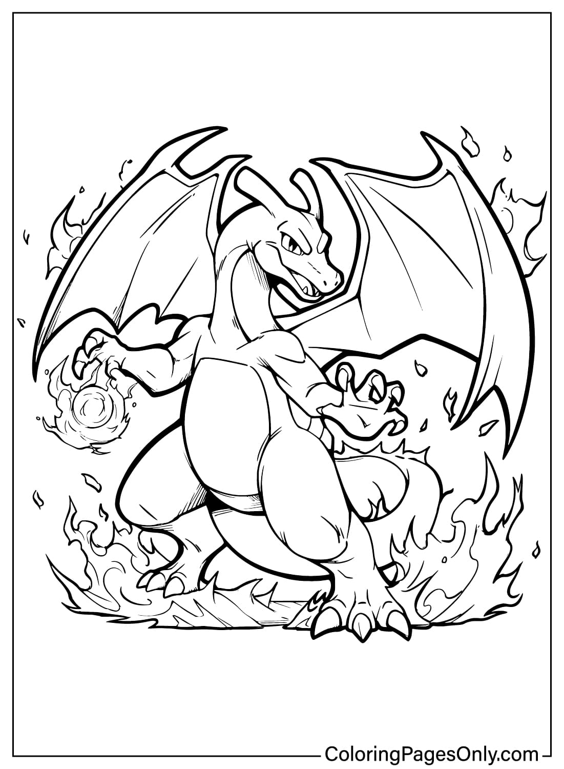 123+ Charmander Coloring Pages Printable 84