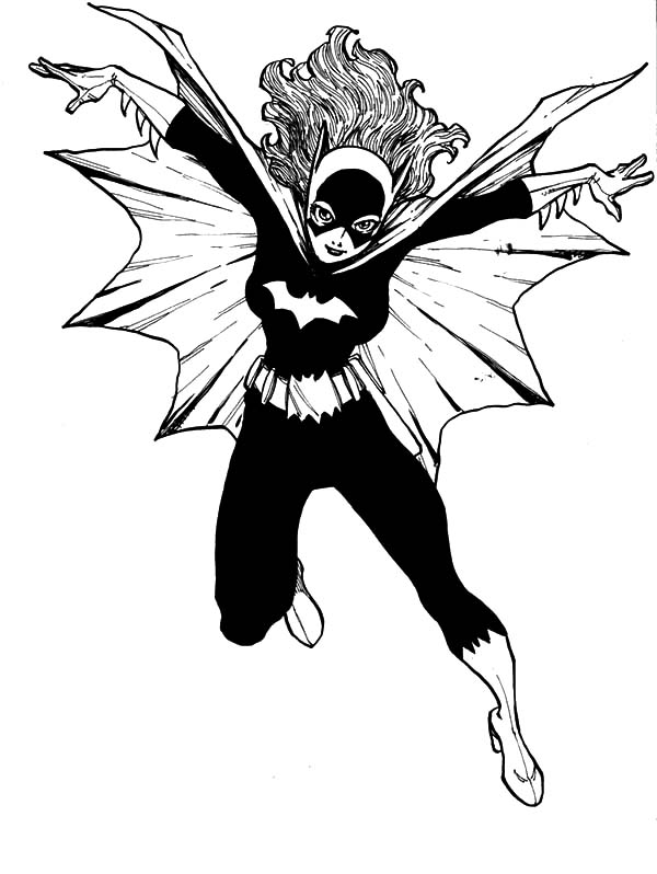 free batgirl coloring pages for kids printable jpg