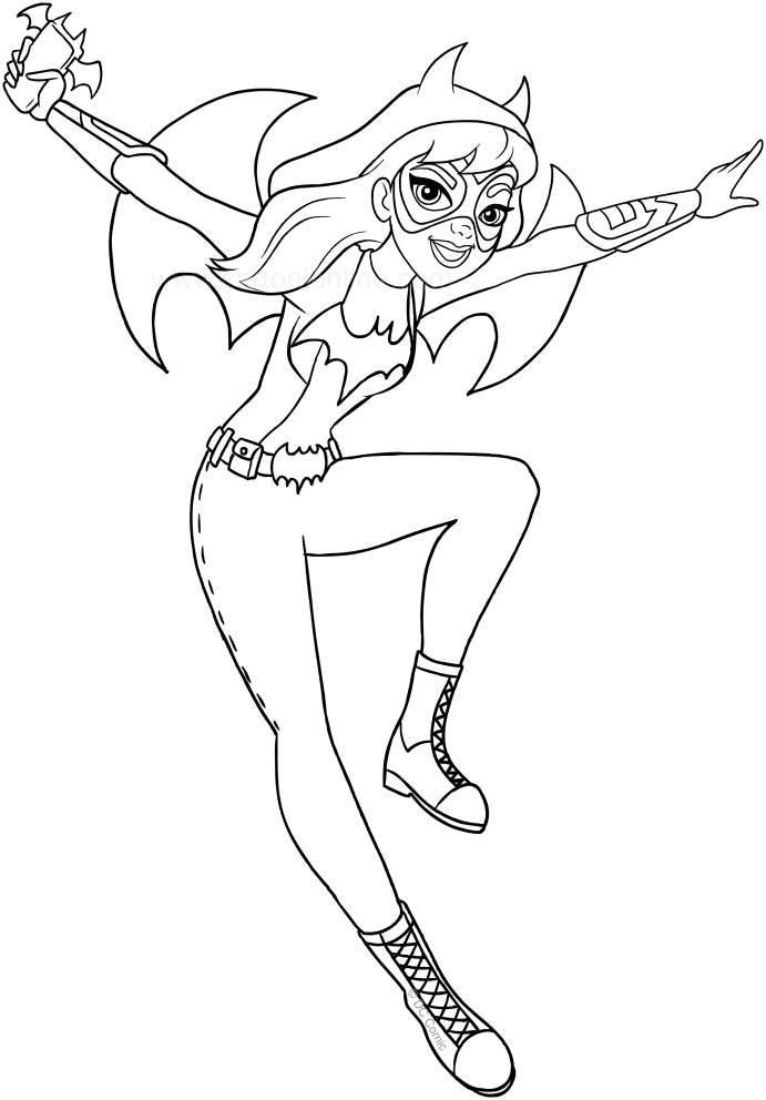 free batgirl coloring pages for kids printable jpg