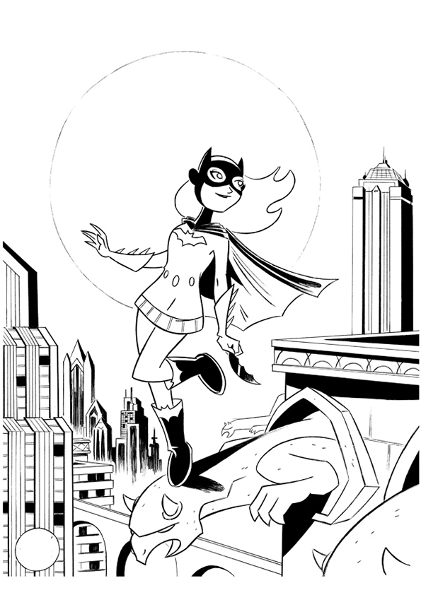 free batgirl coloring pages for kids printable jpg