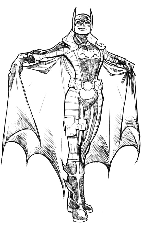 free batgirl coloring pages for kids printable jpg