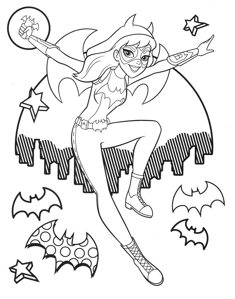 128 Free Batgirl Coloring Pages For Kids Printable 16