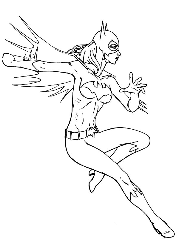 free batgirl coloring pages for kids printable jpg