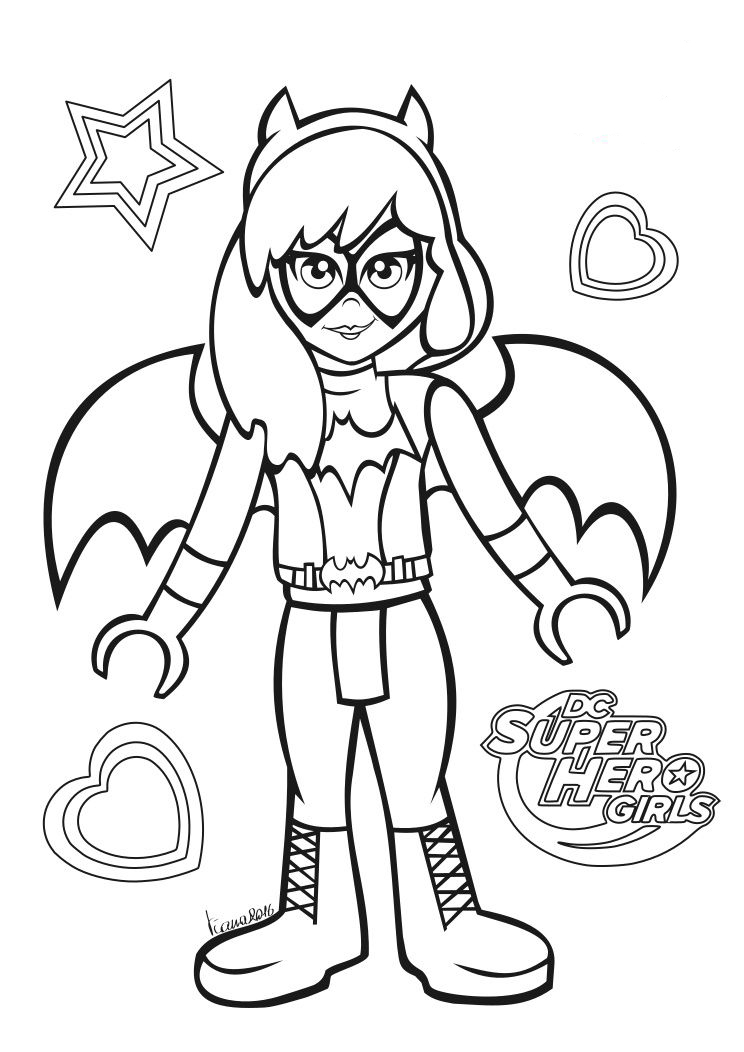 free batgirl coloring pages for kids printable jpg