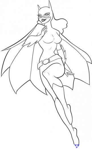 free batgirl coloring pages for kids printable jpg