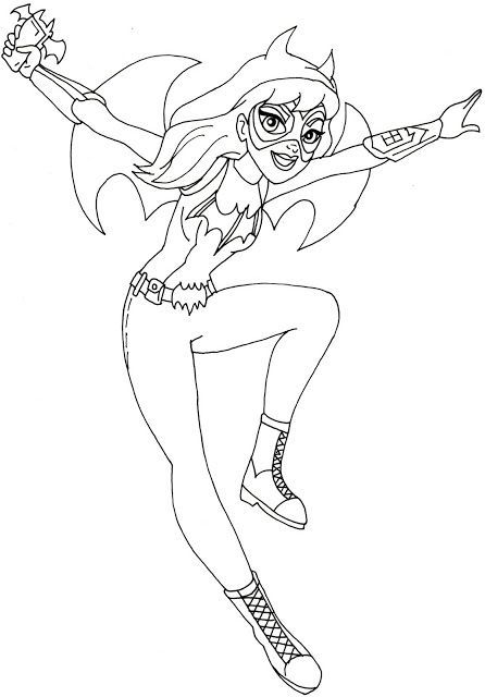 free batgirl coloring pages for kids printable jpg