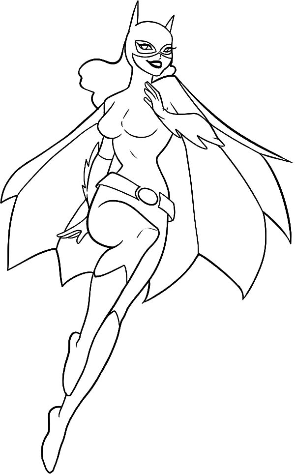 free batgirl coloring pages for kids printable jpg