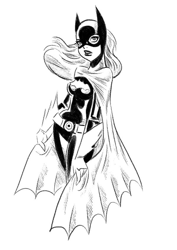 free batgirl coloring pages for kids printable jpg