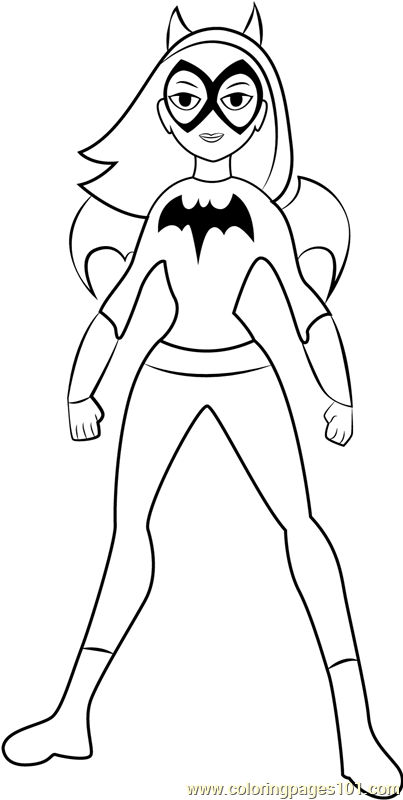 free batgirl coloring pages for kids printable jpg