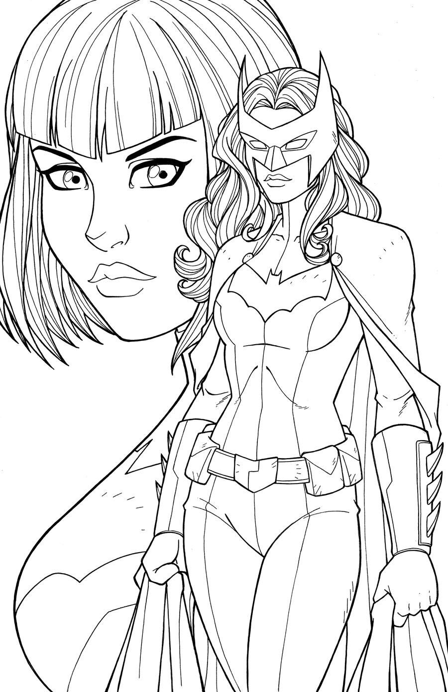 free batgirl coloring pages for kids printable jpg