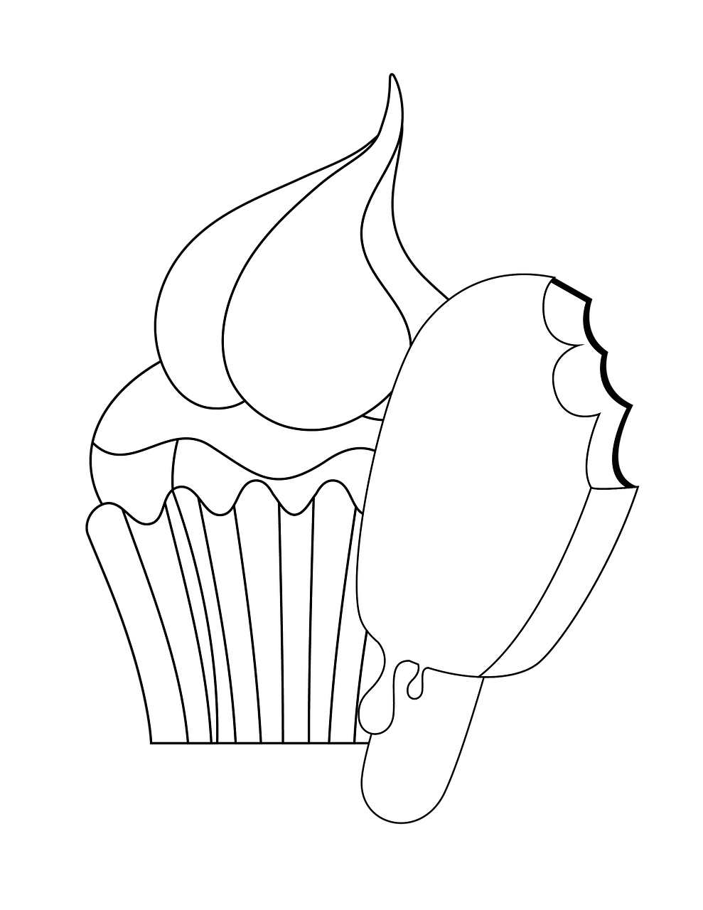 muffin coloring pages printable jpg