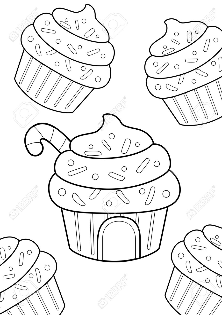 muffin coloring pages printable jpg