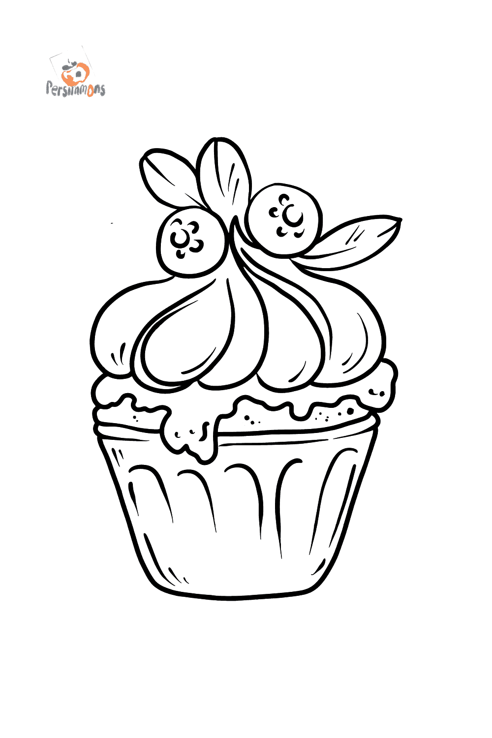 muffin coloring pages printable jpg