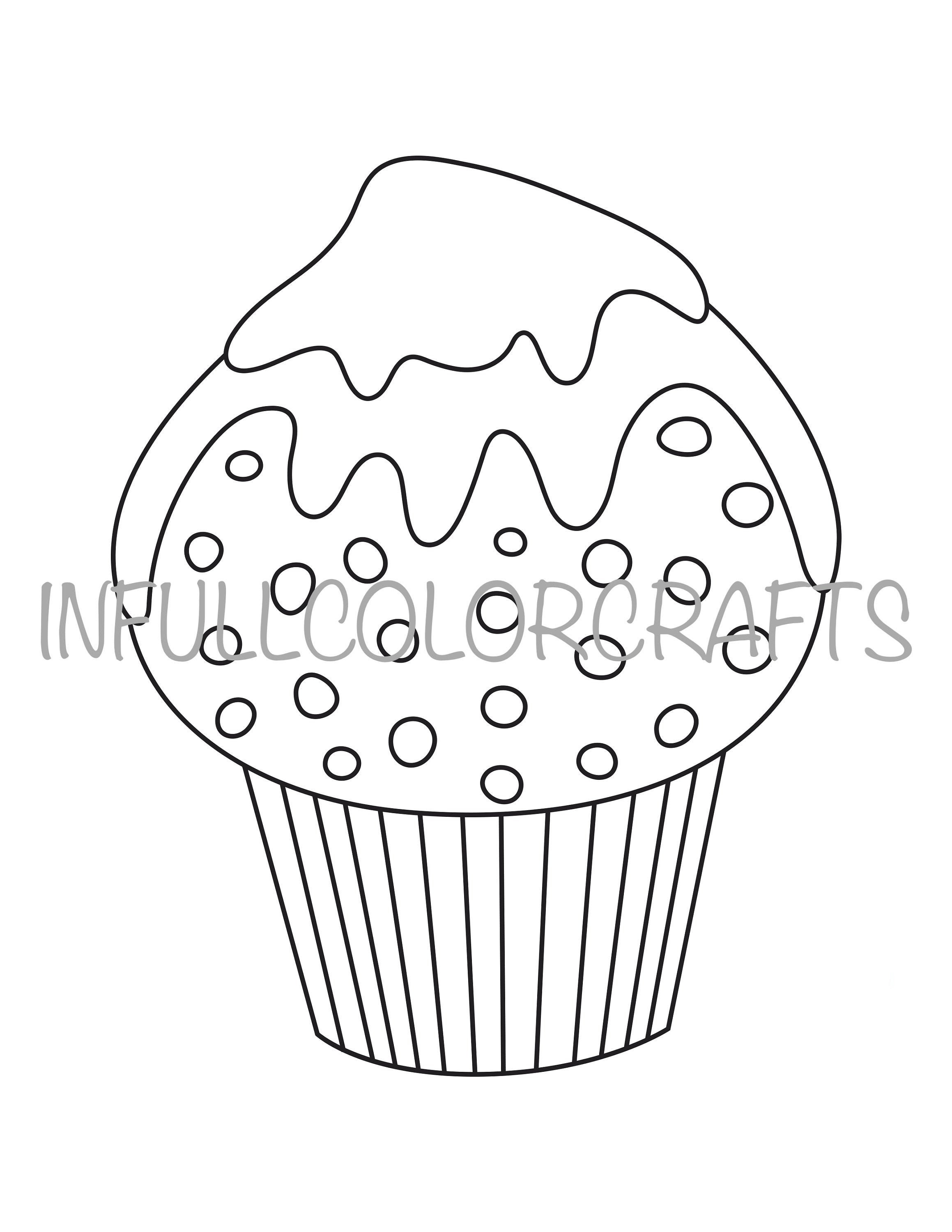 muffin coloring pages printable jpg