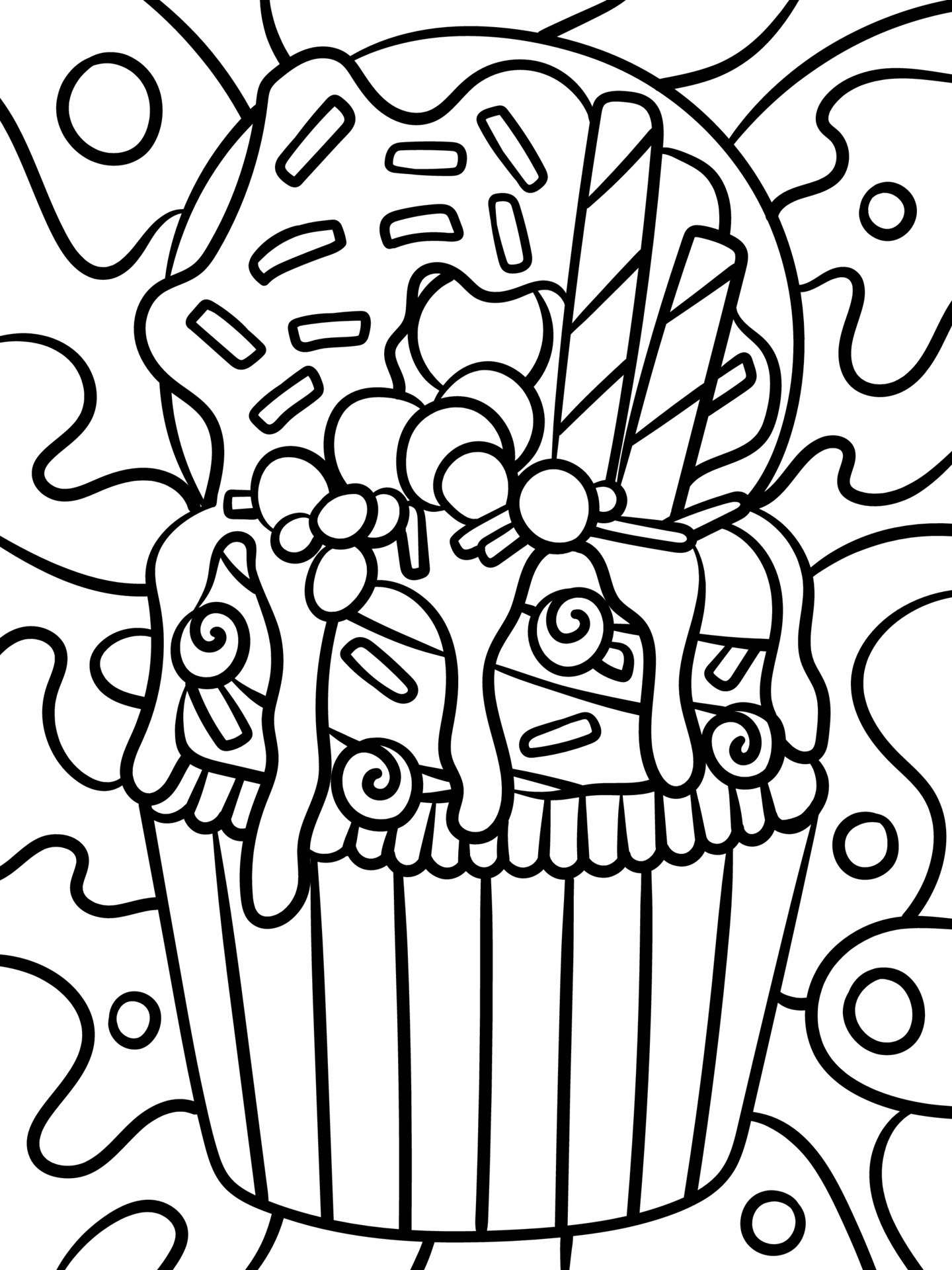 muffin coloring pages printable jpg