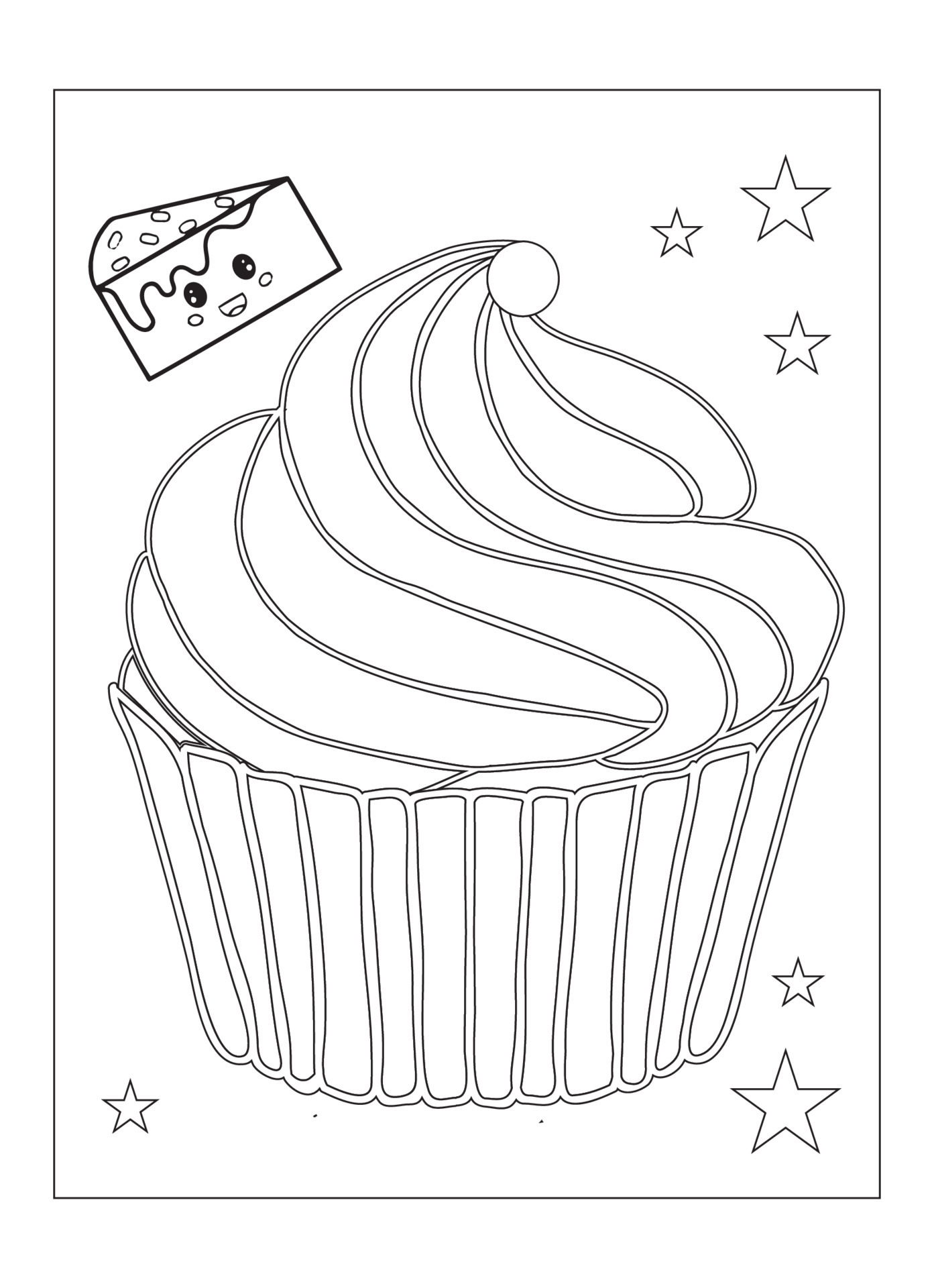 muffin coloring pages printable jpg