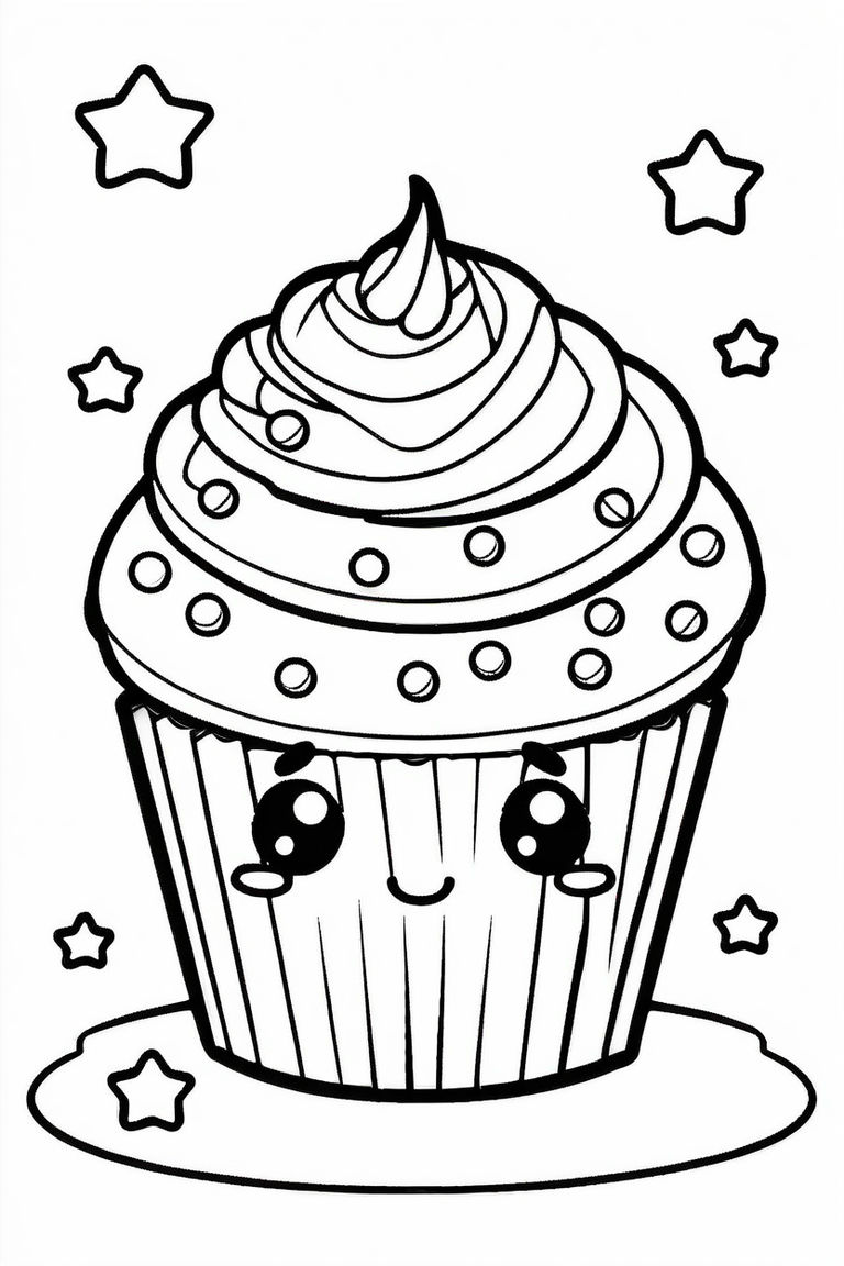 muffin coloring pages printable jpg