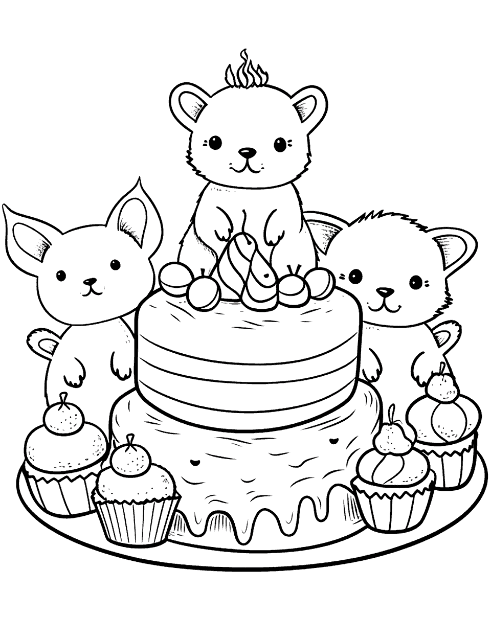 muffin coloring pages printable jpg