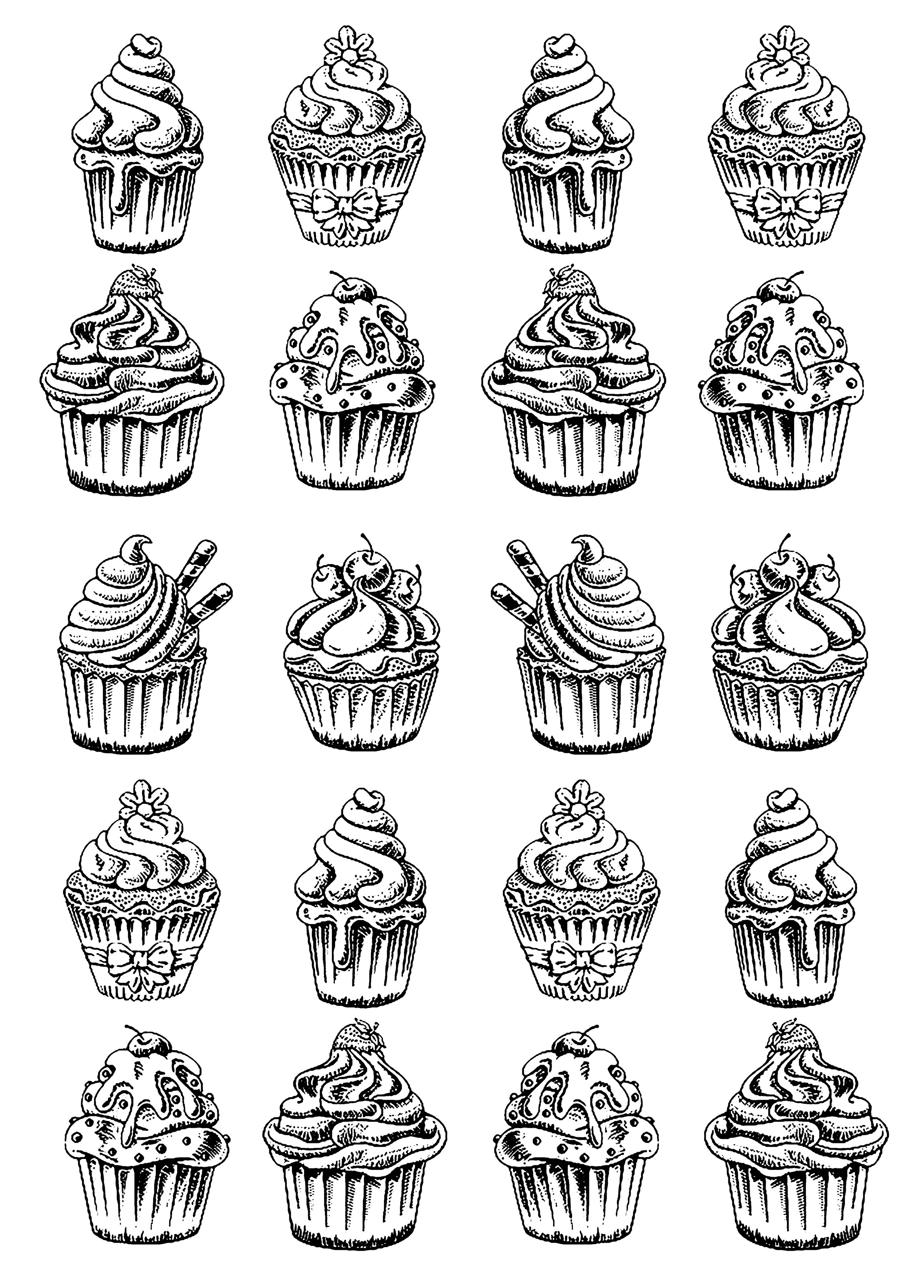 muffin coloring pages printable jpg