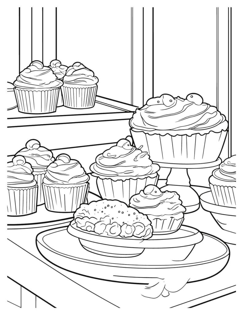 129 Muffin Coloring Pages Printable 97