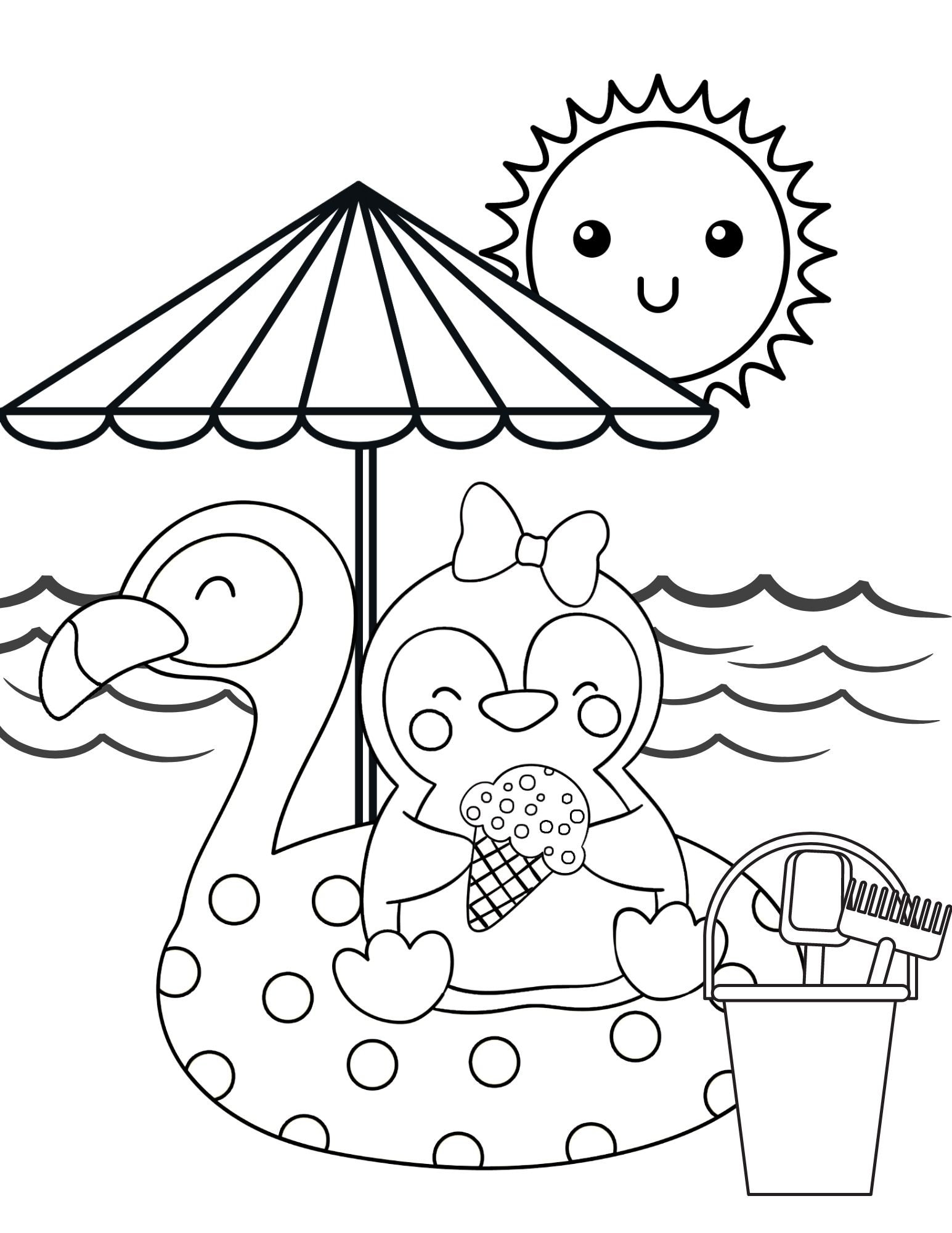 130 Beach Party Coloring Pages Free Printable 104