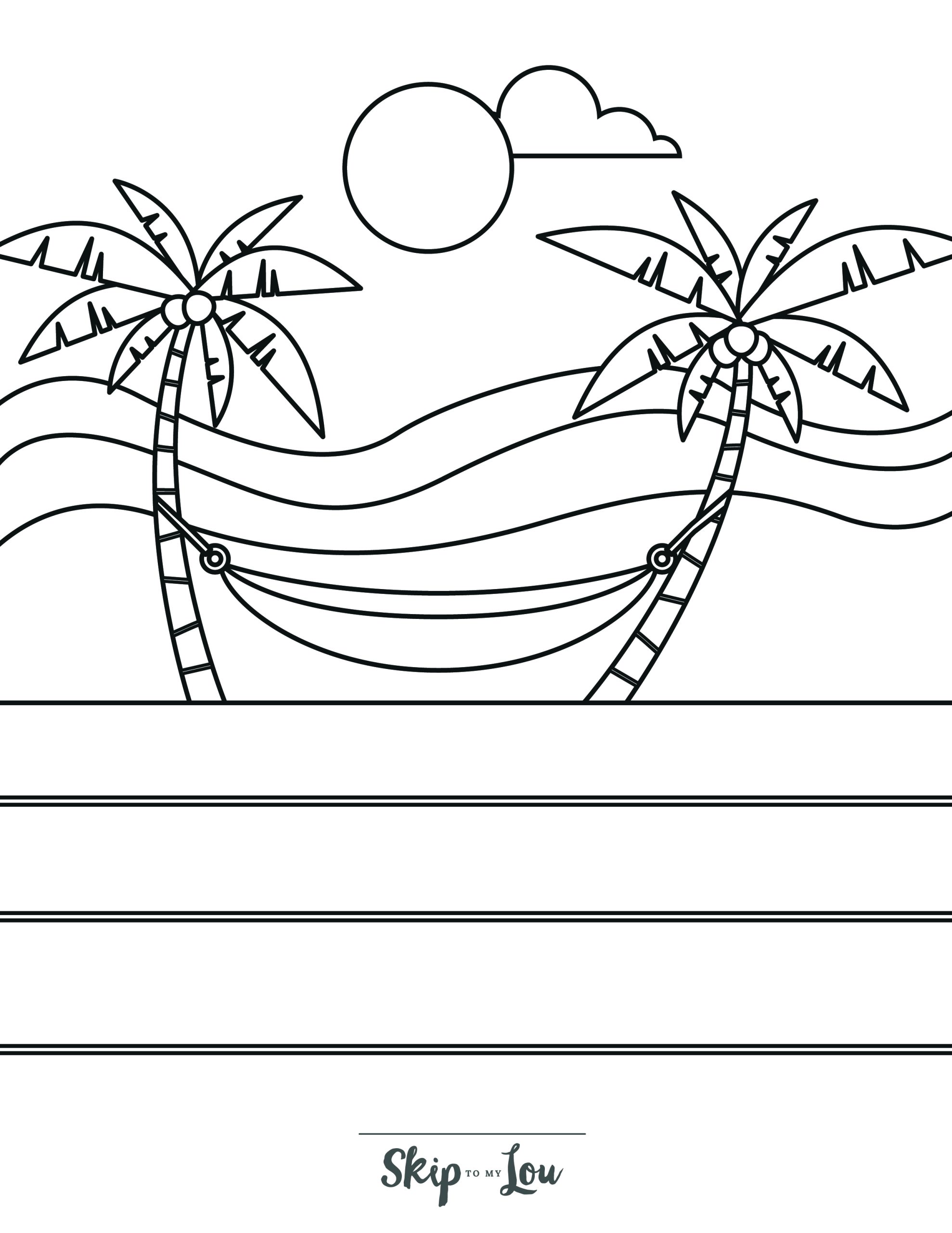 130 Beach Party Coloring Pages Free Printable 110