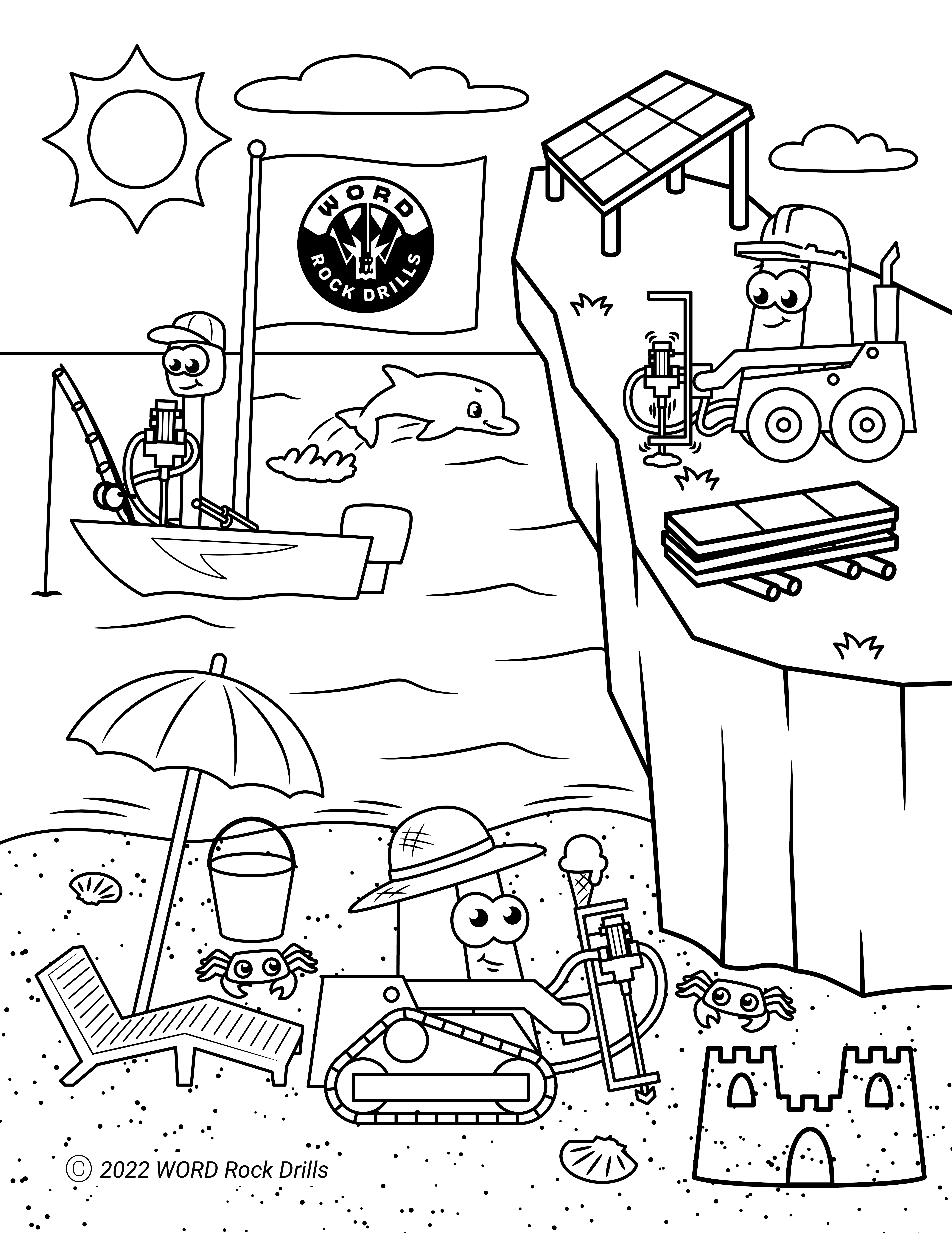 130 Beach Party Coloring Pages Free Printable 131