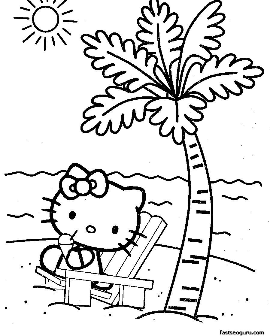 130 Beach Party Coloring Pages Free Printable 35