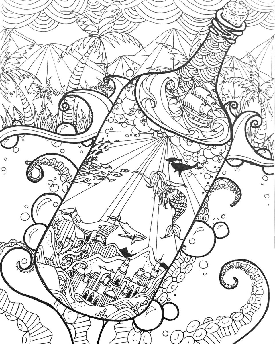 130 Beach Party Coloring Pages Free Printable 43