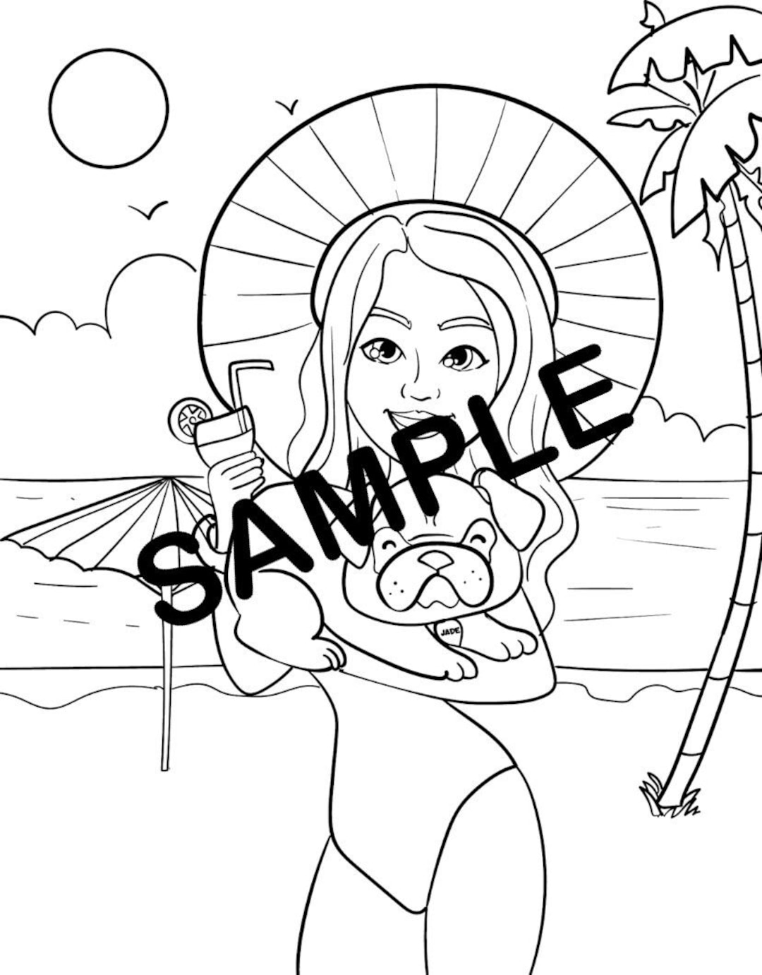 130 Beach Party Coloring Pages Free Printable 68