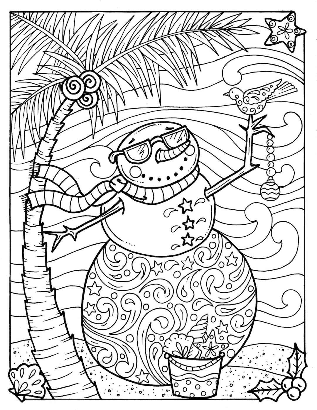 130 Beach Party Coloring Pages Free Printable 70