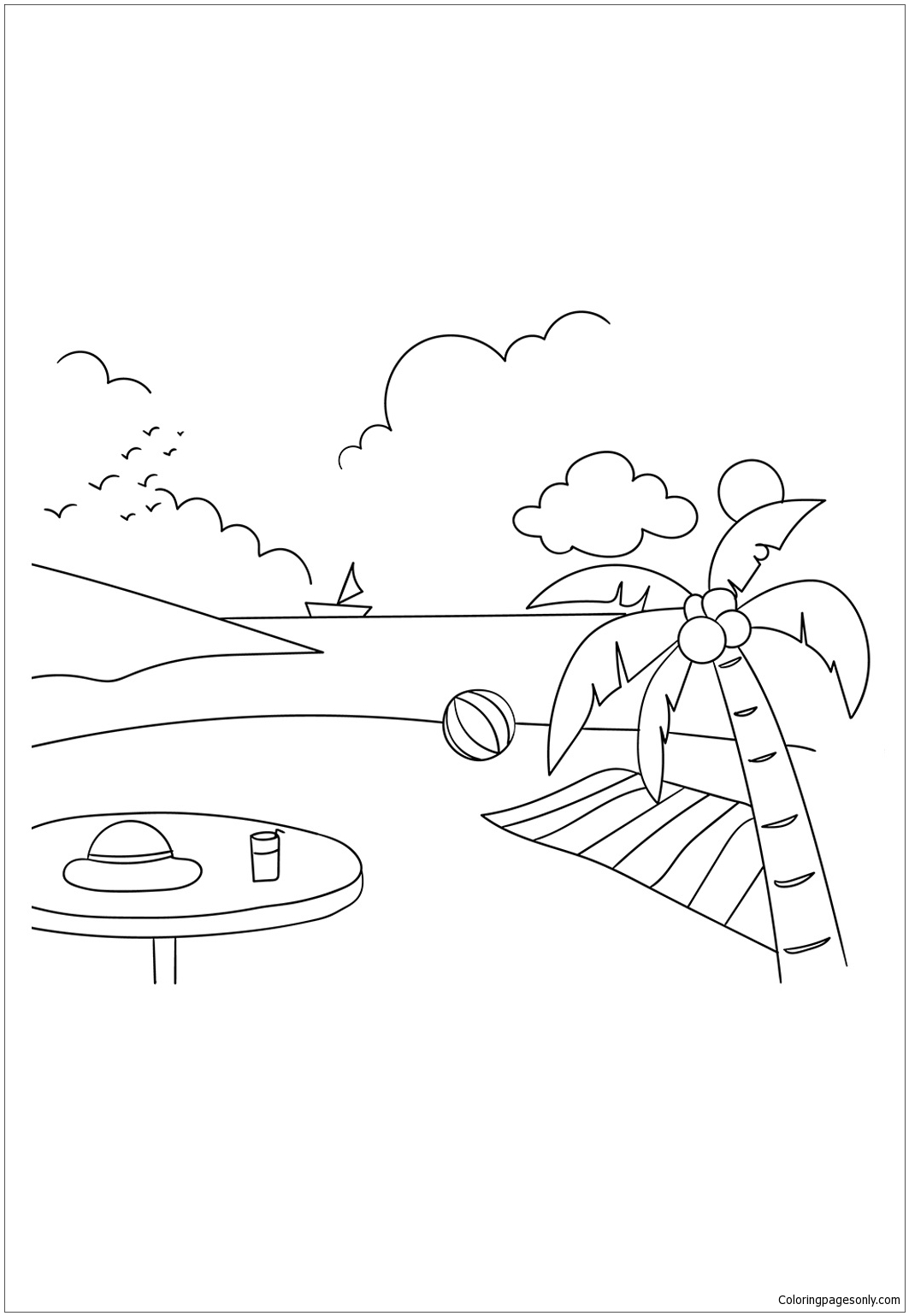 130 Beach Party Coloring Pages Free Printable 76