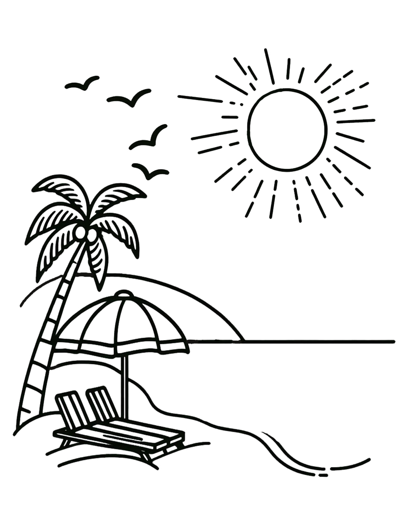 130 Beach Party Coloring Pages Free Printable 99