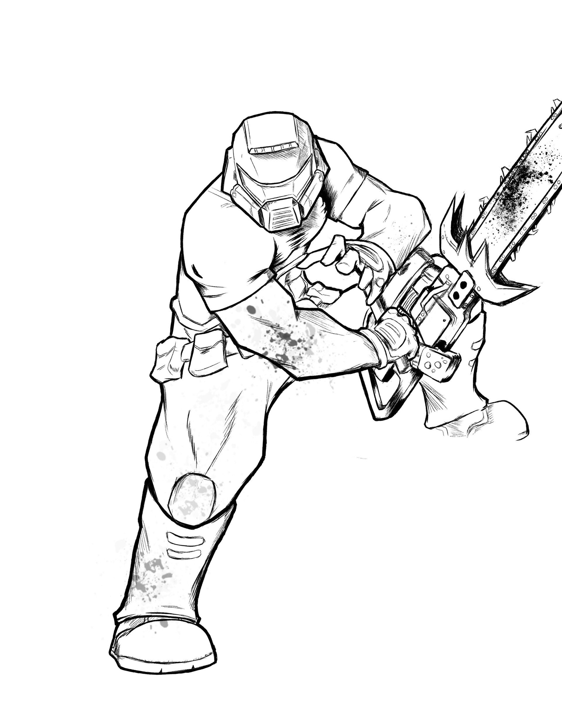 130+ Doom Slayer Coloring Pages Printable 117