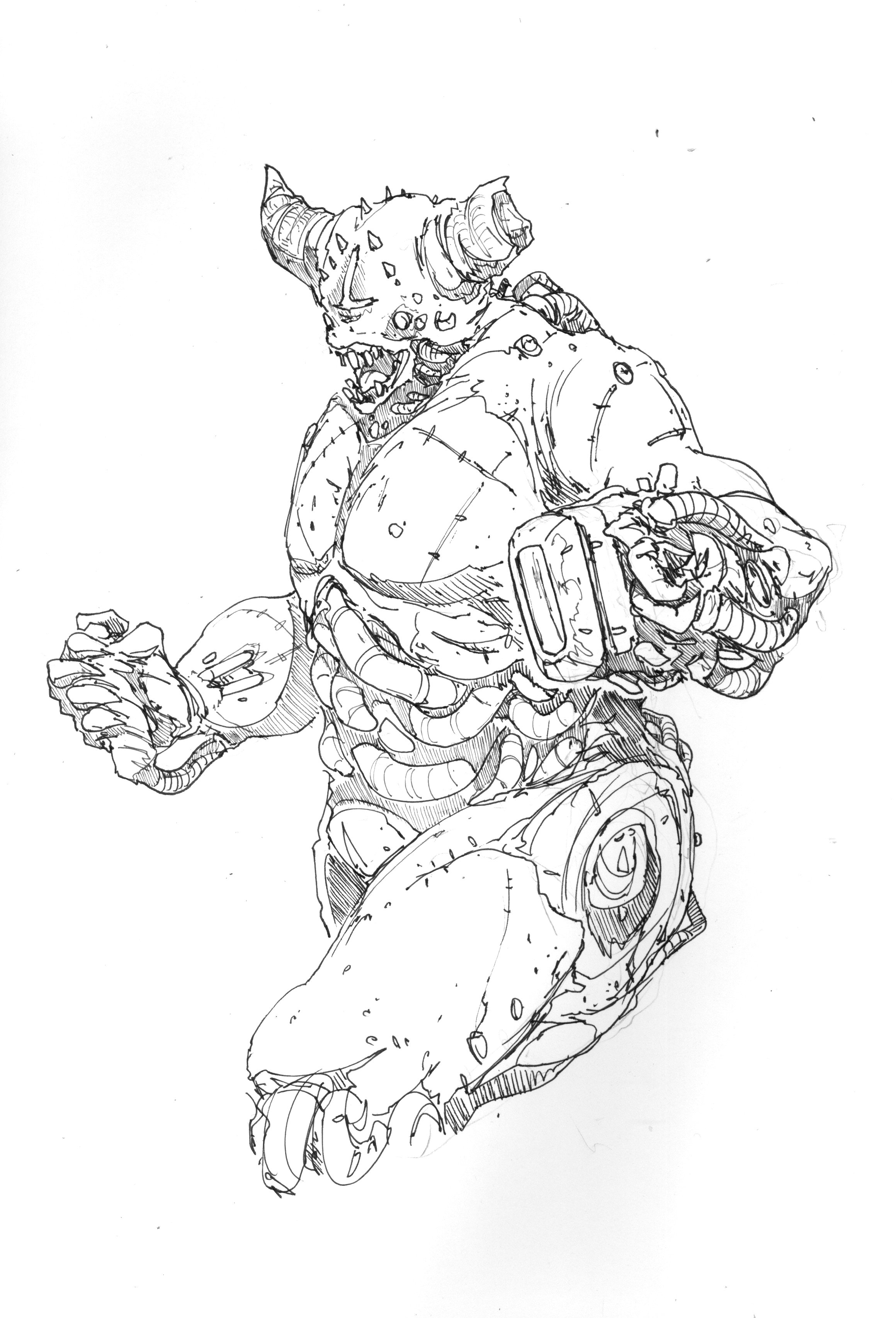 130+ Doom Slayer Coloring Pages Printable 53