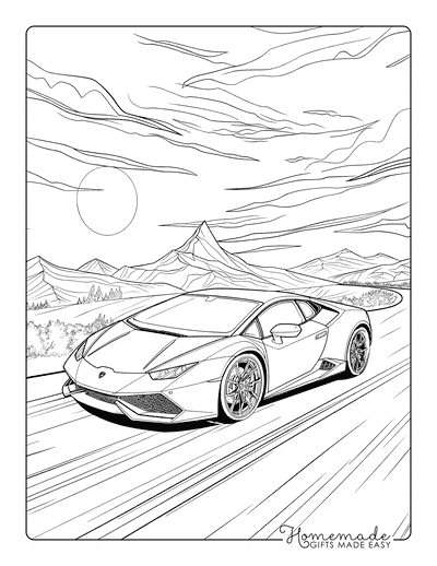 130 Lamborghini Coloring Pages FREE Printable 4