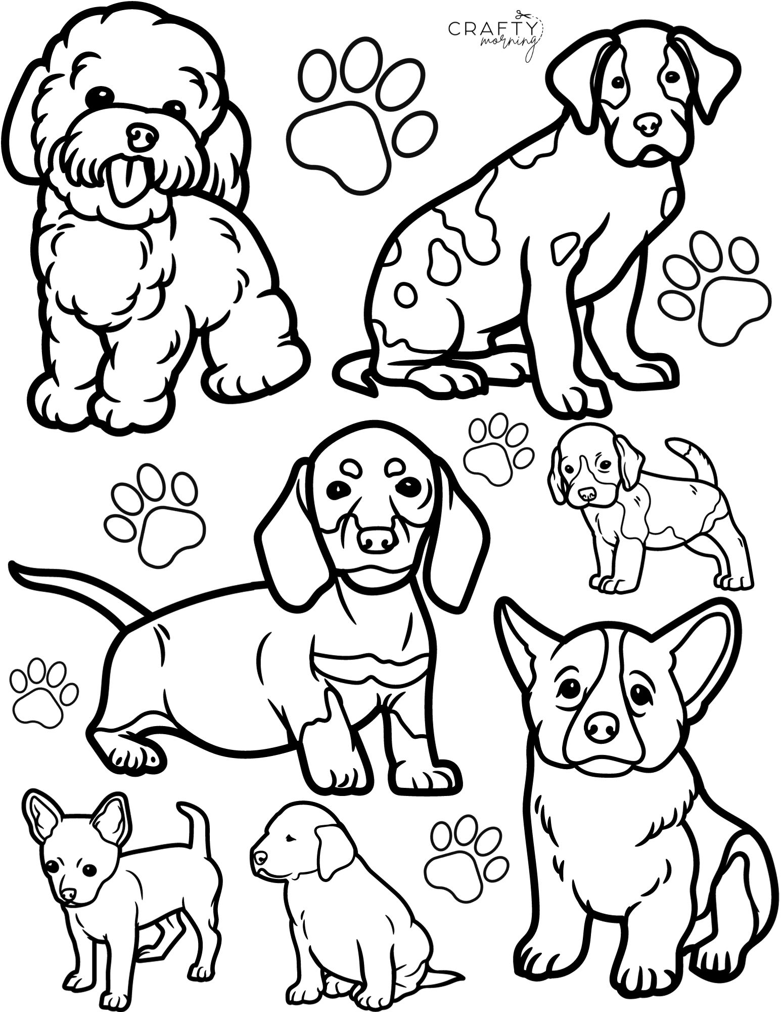 132 Printable Puppy Coloring Pages for Dog Lovers 50