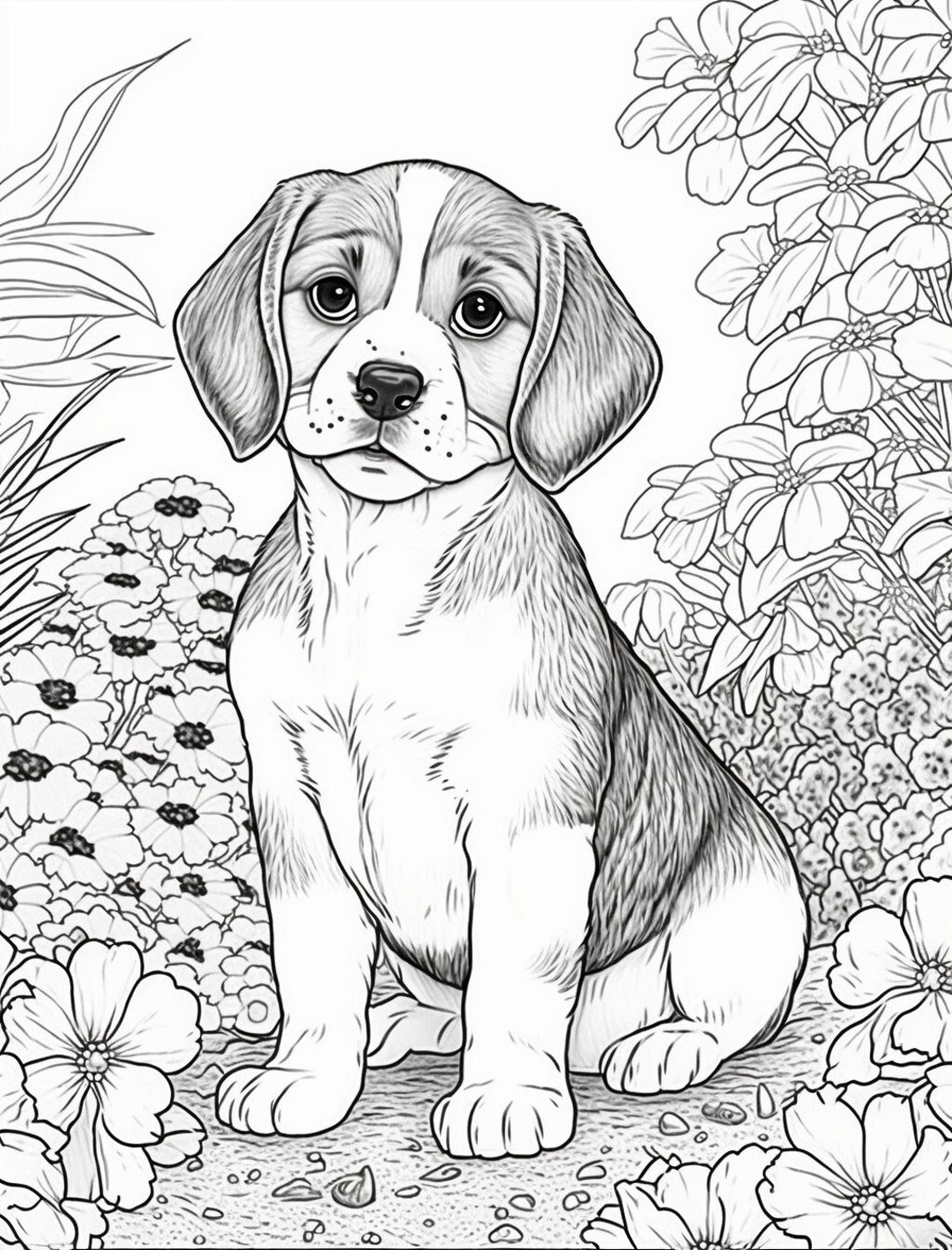 132 Printable Puppy Coloring Pages for Dog Lovers 9