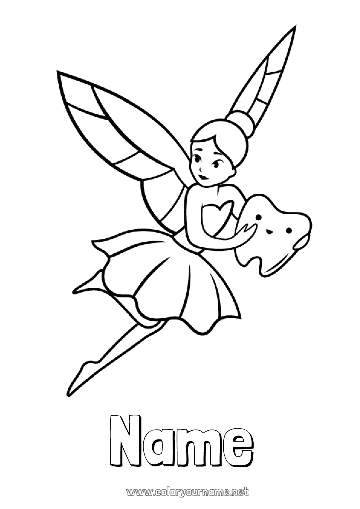 139 Cute Tooth Fairy Coloring Pages Printable 15