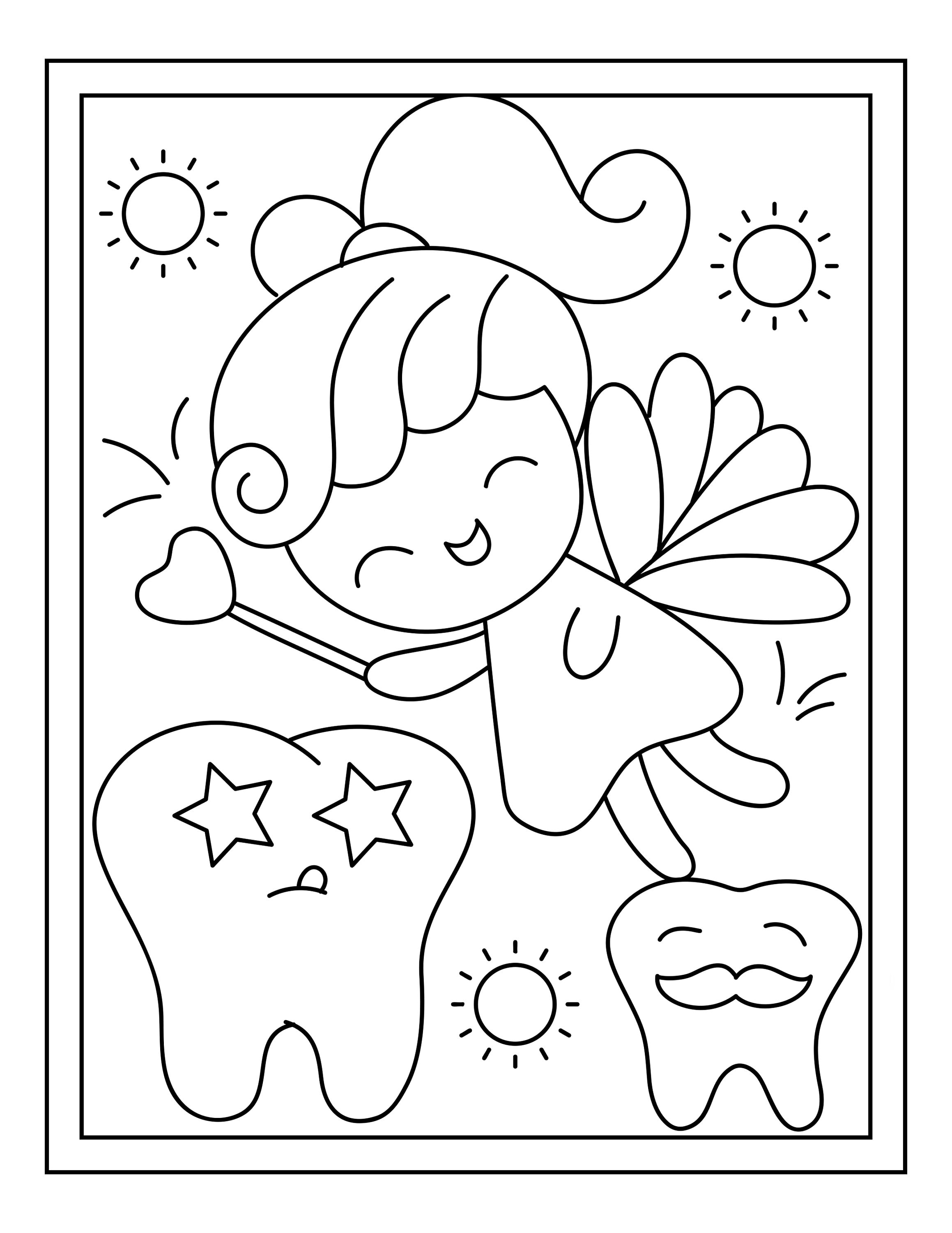 139 Cute Tooth Fairy Coloring Pages Printable 16