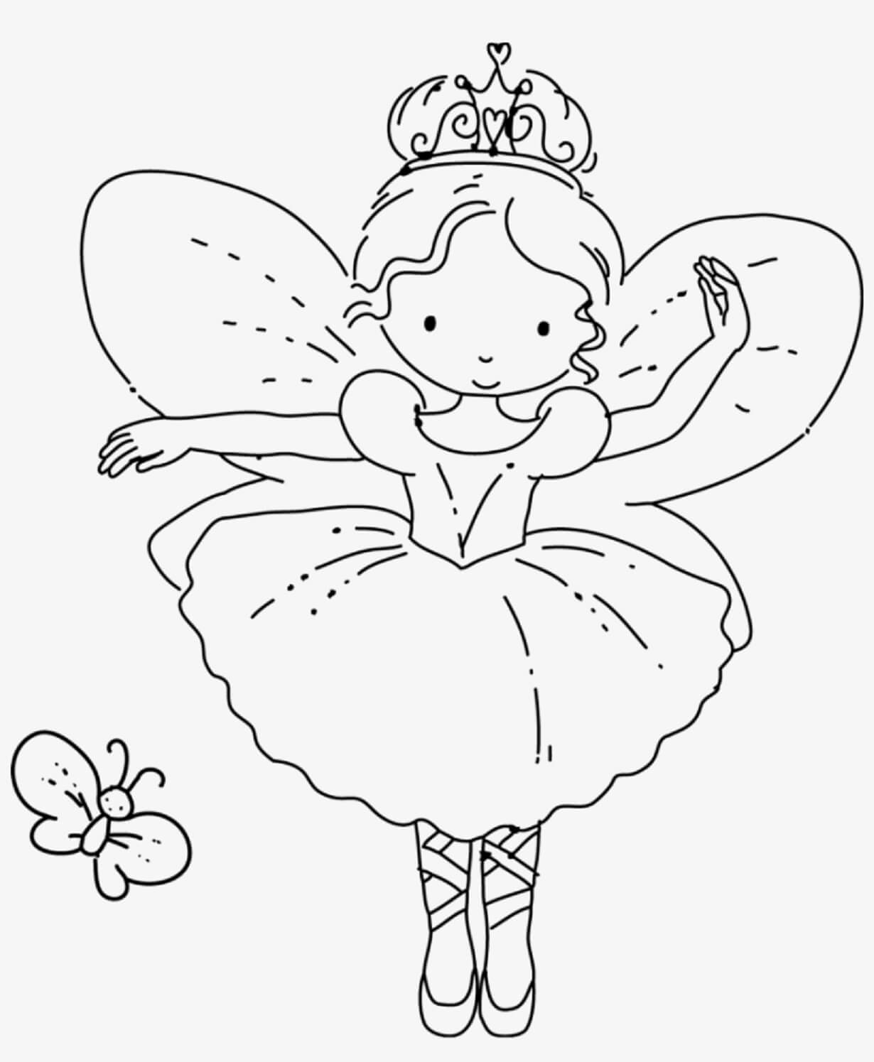 139 Cute Tooth Fairy Coloring Pages Printable 17