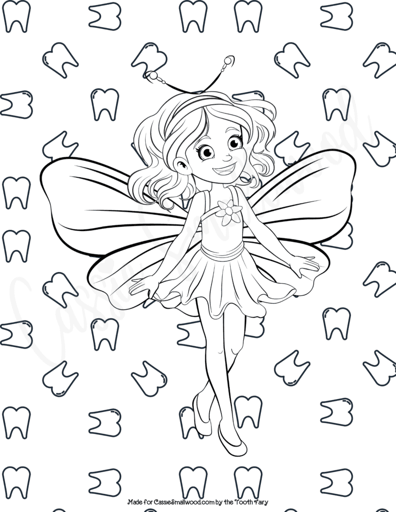 139 Cute Tooth Fairy Coloring Pages Printable 20