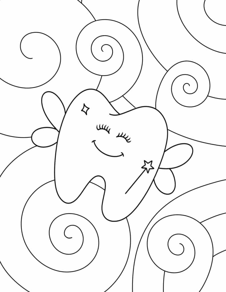 139 Cute Tooth Fairy Coloring Pages Printable 21